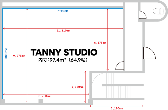 スタジオ平面図